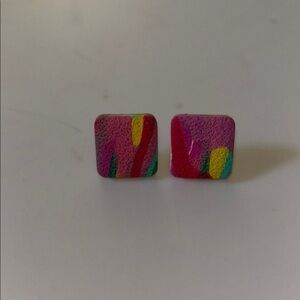 Colorful Square Earrings